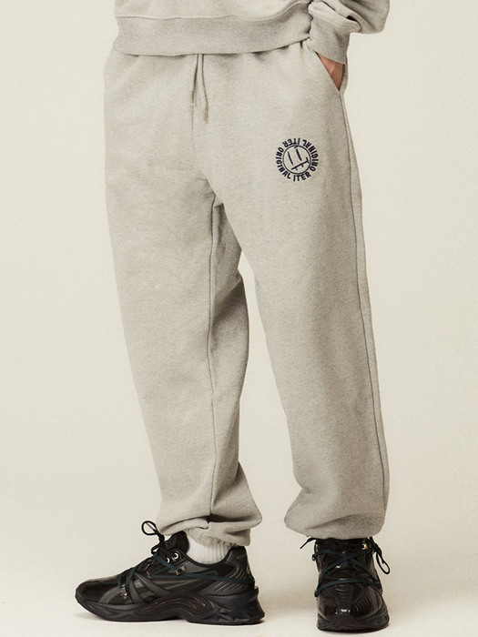 [FACE LINE] LETTERING FACE EMBROIDERY PANTS [3COLOR]