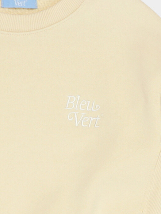 Bleuvert Crop Sweat Shirts(Yellow)