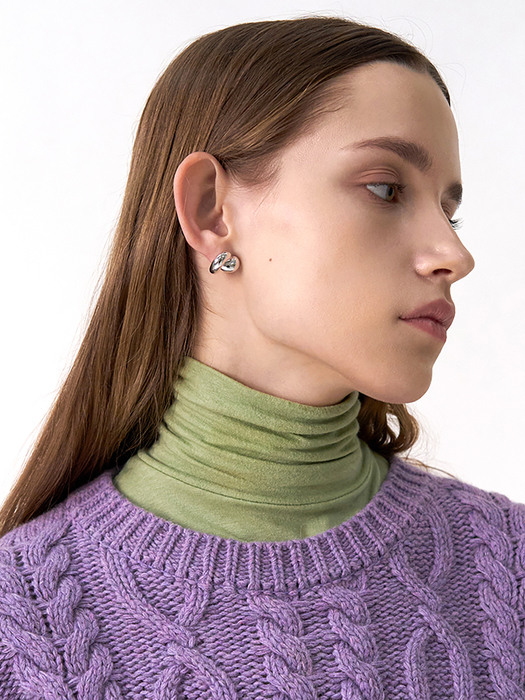 22FW Cable Wool Knit / Lilac