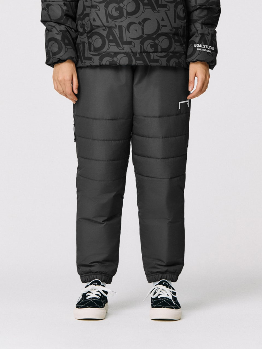 MONOGRAM PADDING JOGGER-CHARCOAL