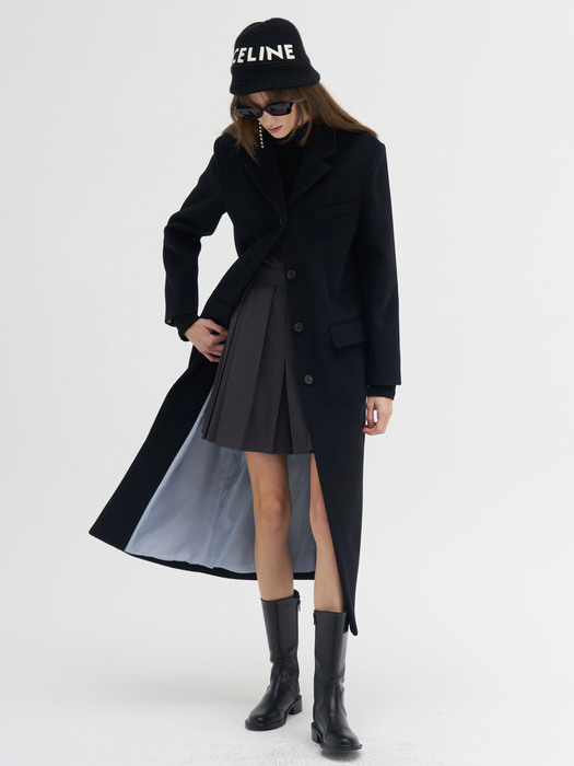 [단독]22 Winter_ Black Long Tailored Coat 