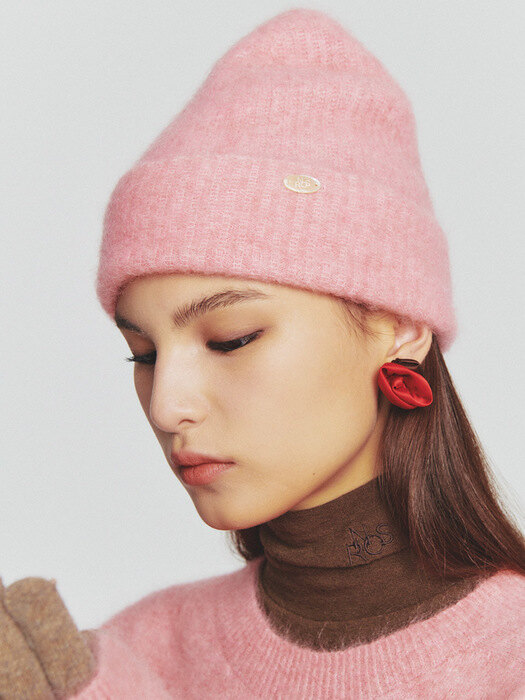  KID MOHAIR BEANIE [PINK]