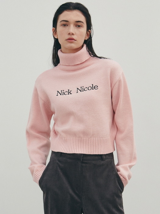 NICOLE SIGNATURE TURTLENECK KNIT_INDI PINK