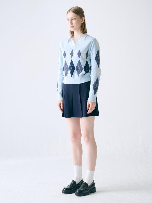 [KNIT] Argyle Knit Pullover_3color