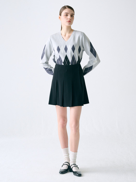 [KNIT] Argyle Knit Pullover_3color