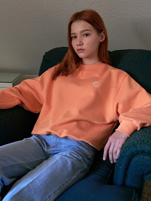 Lossy Symbol Logo Sweatshirt Orange