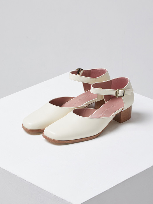 Mary-jane pumps(Linen)