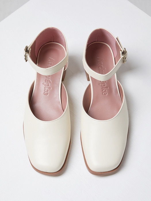 Mary-jane pumps(Linen)