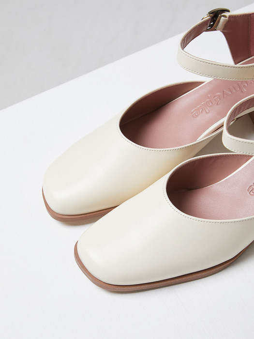 Mary-jane pumps(Linen)