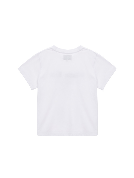 MATIN HERITAGE LOGO CROP TOP IN WHITE