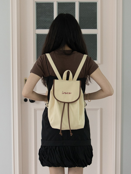 logo backpack_butter beige