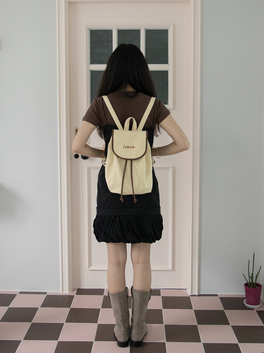 logo backpack_butter beige