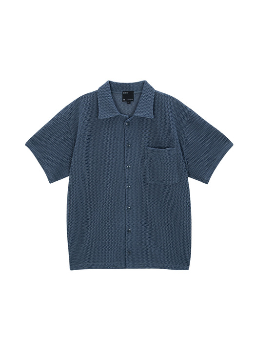 Crochet 1/2 shirts (indigo blue)