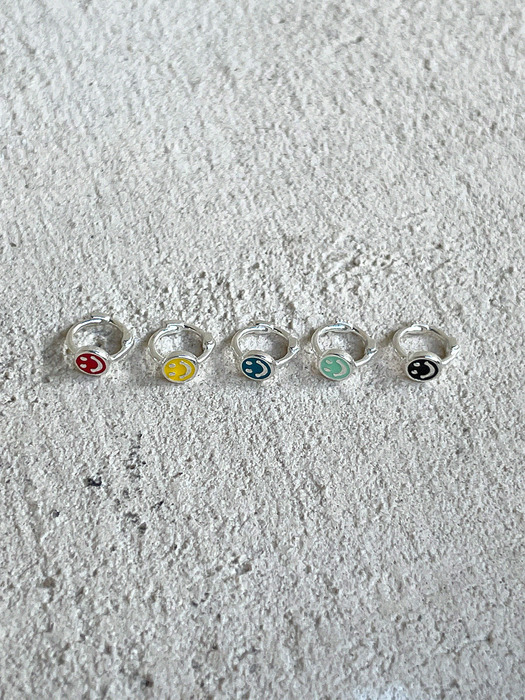 [SILVER 925] COLORFUL SMILE ONE TOUCH EARRINGS (5colors) AE223035