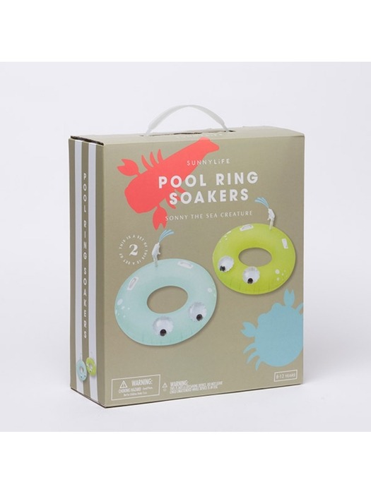 [국내공식] Pool Ring Soakers Sonny the Sea Creature Citrus Set of 2_튜브세트-S3LSOASO