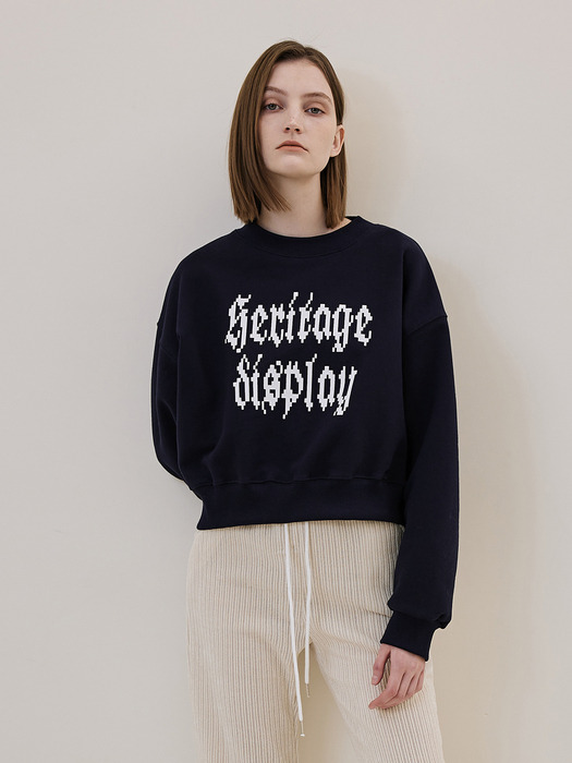 Heritage Crop Sweatshirt [Deep Navy]