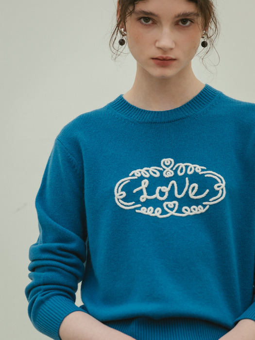 LOVE SWEATER - FRENCH BLUE