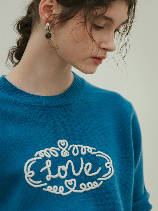 LOVE SWEATER - FRENCH BLUE