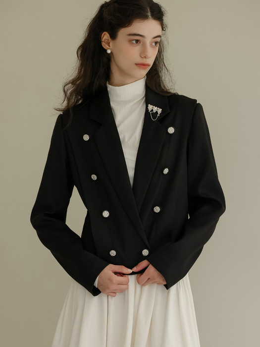 DD_Layered double button short jacket