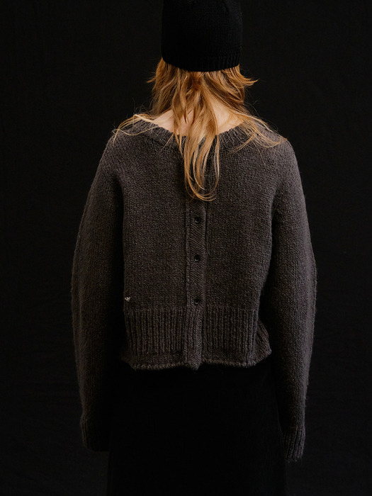 Alissa back-string alpaca cardigan