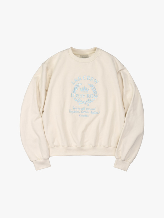 L&R CREW Logo sweatshirt _Cream