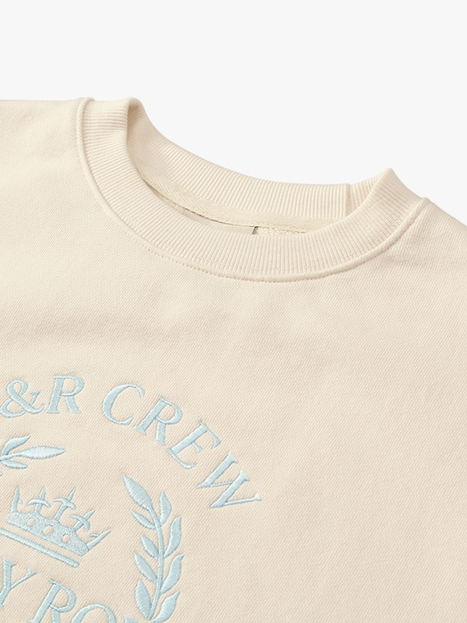 L&R CREW Logo sweatshirt _Cream