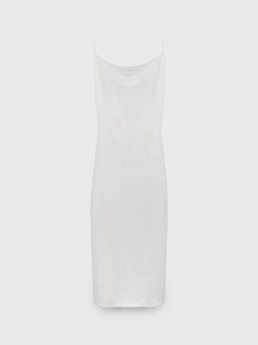 Two Layers Silk Sleeveless Dress - Ivory