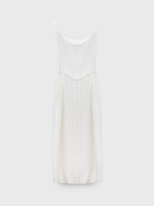 Two Layers Silk Sleeveless Dress - Ivory