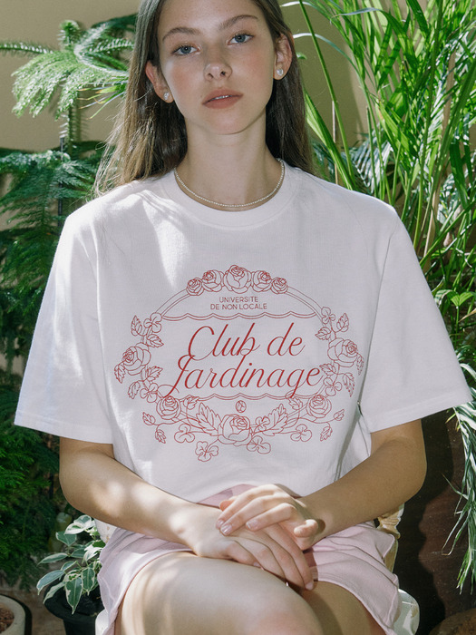 Rosy Garden Print T-shirt - White