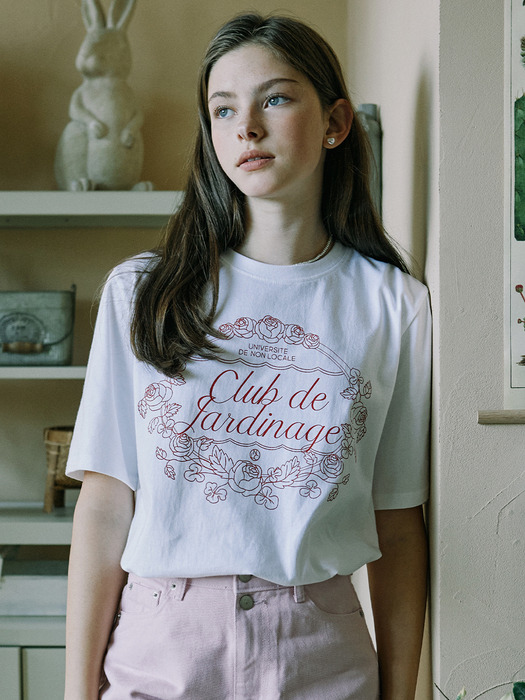 Rosy Garden Print T-shirt - White
