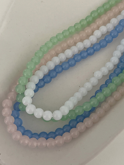 4mm Color beads Necklace_NC300