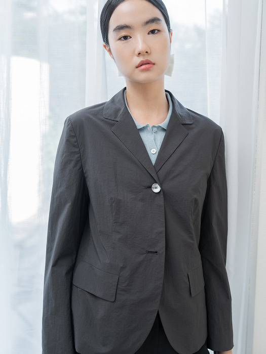 COTTON BLEND LIGHTWEIGHT JACKET_CHARCOAL