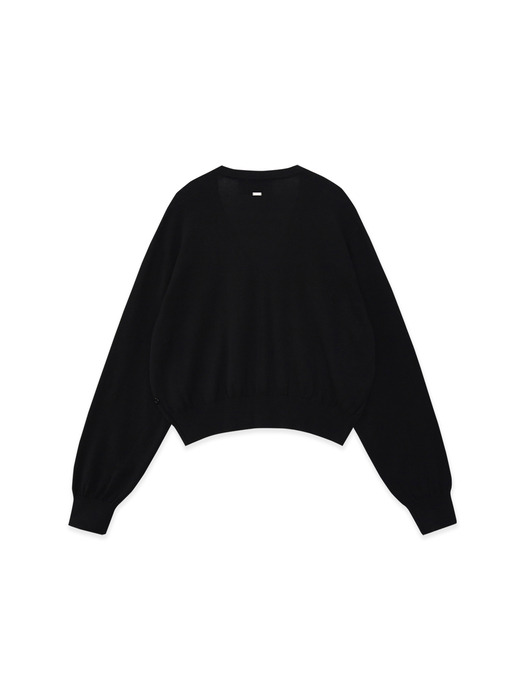 SIDE BUTTON CARDIGAN (BLACK)