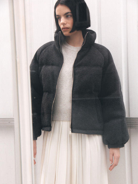 Knit Crop Down Jacket