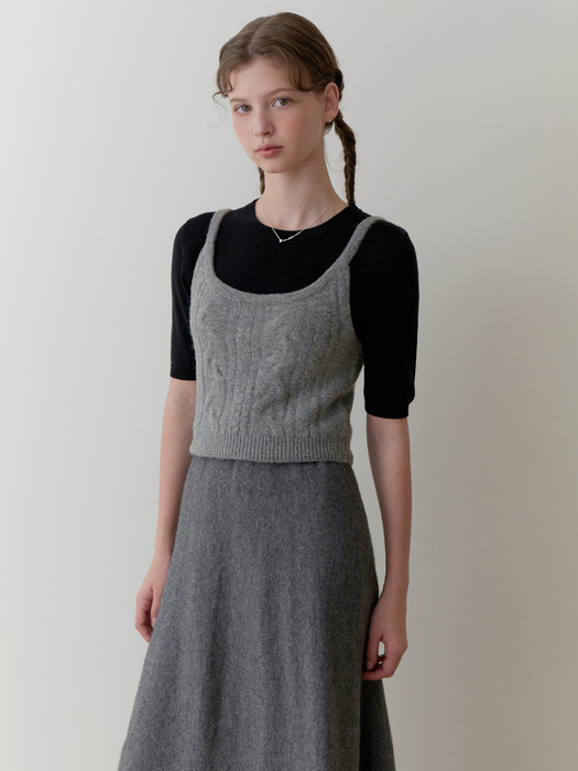 Bergamot knit bustier (gray)