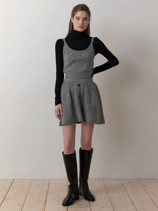 Bergamot knit bustier (gray)