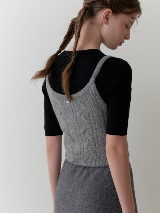 Bergamot knit bustier (gray)