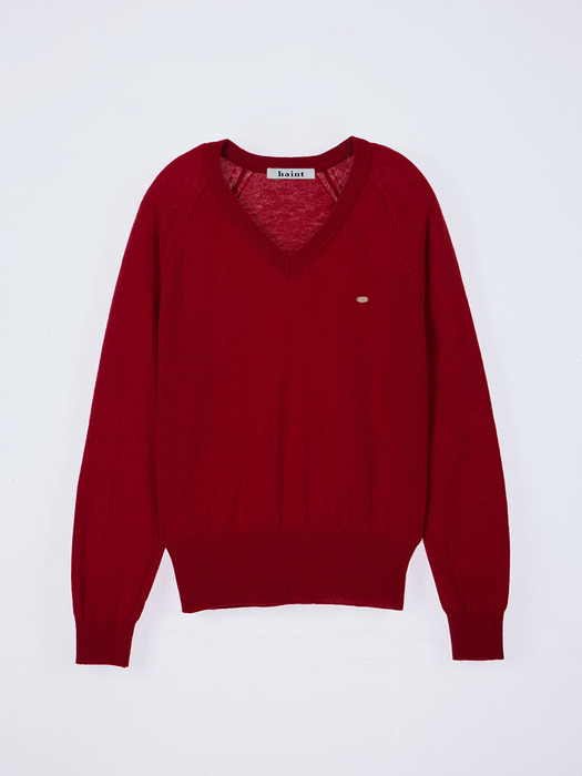 PONDS V-NECK KNIT_3COLORS_RED