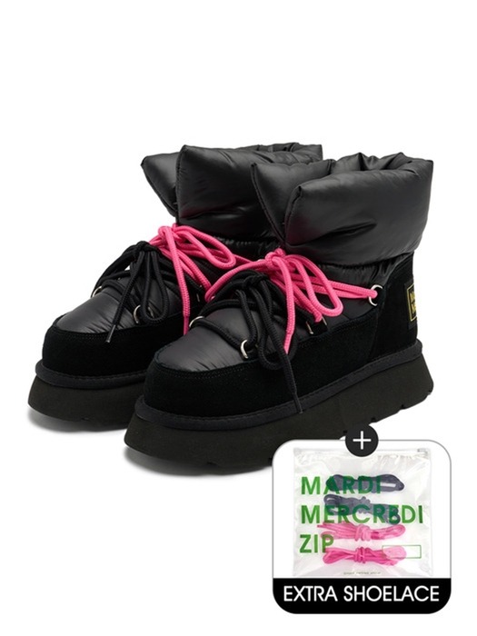 REMPLIR BOOTS SHOELACE SET_BLACK