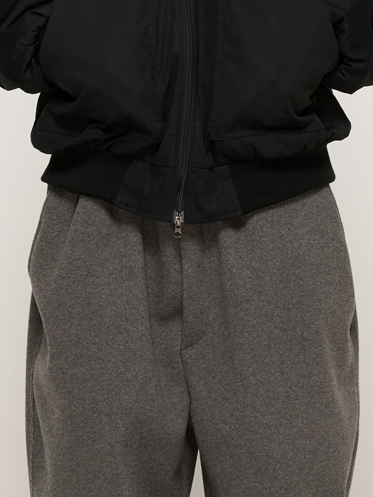 WOOL WIDE STRING SWEAT PANTS (CHARCOAL)