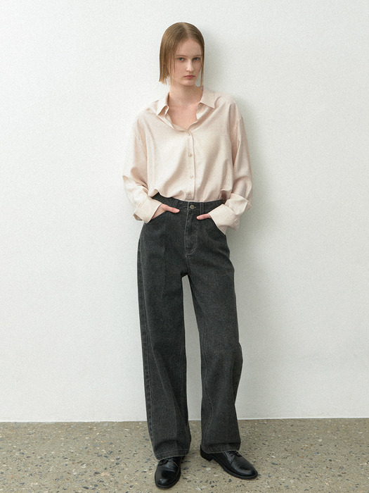 ESSENTIAL SILKY TUCK SHIRT(BL-4294)