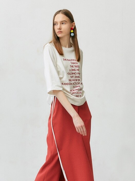 side wrap long skirt