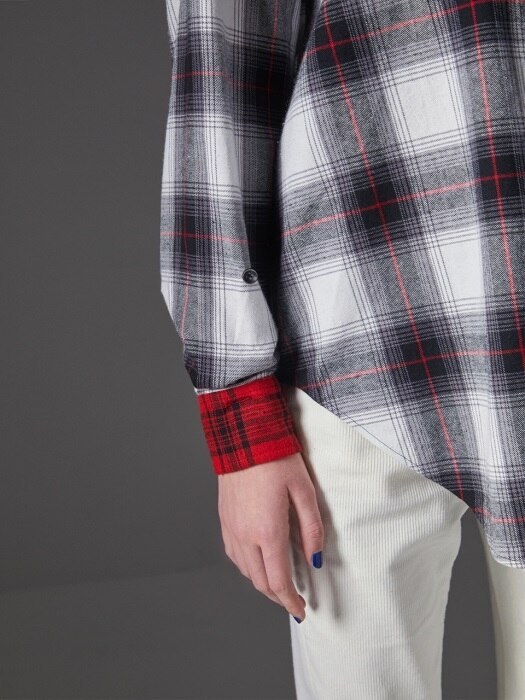 Multicolor Mixed Check Shirt_Ivory