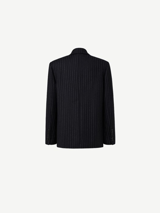 Pinstripe oversized virgin wool blazer