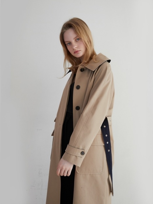 19 SPRING_Light Beige Double-Breasted Trench Coat    