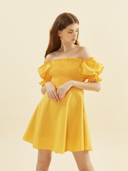Smocking Dress_ Yellow