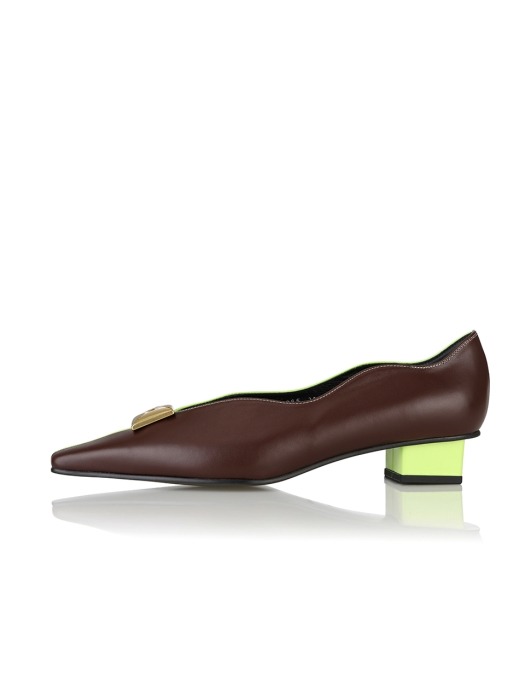 Cassie flat shoes / 19AW-F085 Oak+Lime