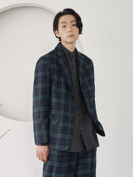 Formal Two Button Jacket [Black Watch]