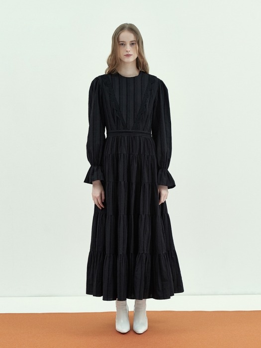 Bohemian Maxi Dress in Black