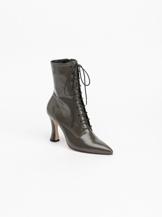 Brenda Lace-up Boots in Grey